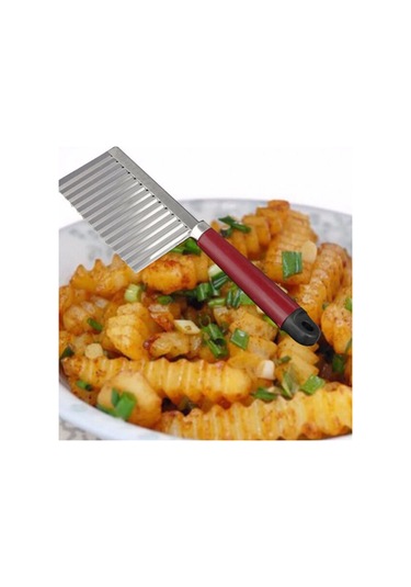 Patates Dalgalanma Bıçak Buruşuk Kesici Dalgalı Chopper Gümüş Gümüş
