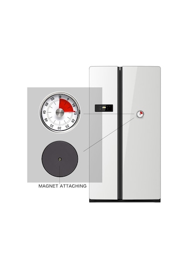 Symbee Mıknatıslı Mutfak Zamanlayıcı - 60 Dakika Geri Sayım, Alarmlı Ve Pratik