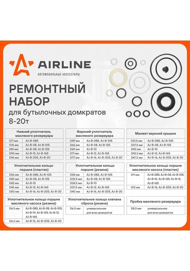 Aırlıne 8-20 Ton Evrensel Aırlıne Ajb002 Kriko Tamir Kiti 164557380