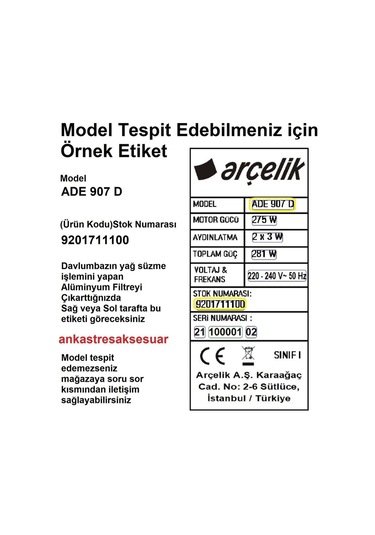 Ala 521 B 8899841300 Davlumbaz Karbon Filtre 2li 1takım Bacasız Aspiratör Kömür Filtresi