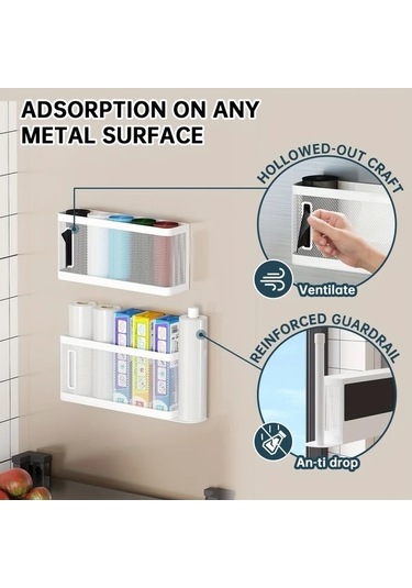 Trendooze Gaojunshop01 Beyaz Metal Sarımsak Pressi Manyetik Mutfak Organizatörü 1 Adet Ev Dekorasyonu