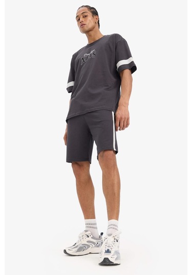 DeFactoFit NBA Brooklyn Nets Oversize Geniş Kalıp Kısa Paça Şort E2188AX25SMAR210