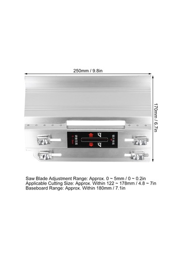 Tenfowee Alüminyum Alaşımlı Seramik Taş Kesim Aleti, 45 Derece Köşe Oluşturucu, Sabit Ve Dayanıklı Tasarım