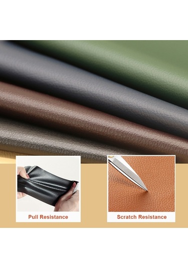 Sones 30x137 Cm Kendinden Yapışkanlı Deri Kanepe Tamir Yaması Araba Koltuğu Pvc Deri Etiket Koyu Kahverengi