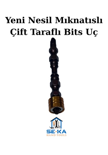 Yeni Nesil Mıknatıslı Çift Taraflı Bits Uç Profesyonel Pratik Vidalama Ucu Pz2 X 65 Mm 1 Adet