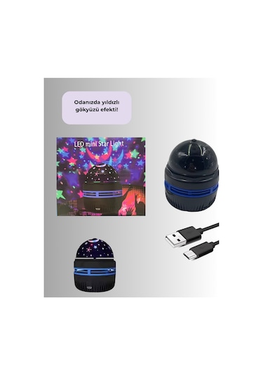 Galaxy Projektörlü Gece Lambası
