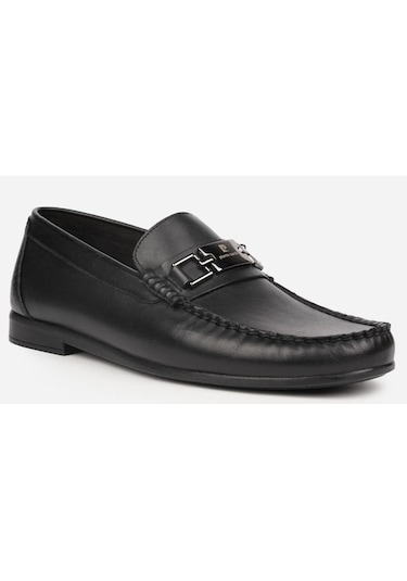 Pierre Cardin 25109, Siyah Erkek Loafer Günlük Deri Ayakkabı Siyah