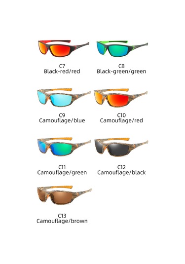 Yaozixa Erkekler İçin Sporcu Polarize Güneş Gözlüğü - Outdoor Bisiklet Sürüşü, Gece Görüşü, Siyah-kırmızı Filmi D120 P21/c4 Gri