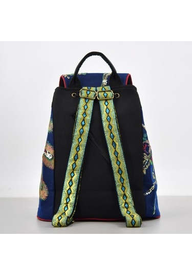 Luckydog Kadınlar İçin İşlemeli Sırt Çantası Vintage Omuz Çantası Kadın Büyük Kapasiteli Üst Saplı Postacı Çantaları Bordo Bordo