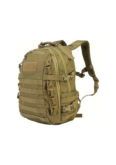 Dashanshop 35 Litre Khaki Erkek Spor Sırt Çantası Modüler Tasarım Seyahat Çantası Su Şişe Tutucu Altın
