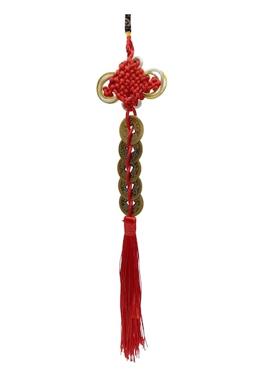 Çin Feng Shui Şans Ve Bereket Düğüm Beşli Para 35 Cm