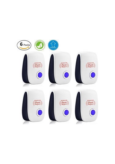 Youmex Ev Odaları İçin Sessiz Ultrasonik Fare, Hamam Böceği Ve Haşere Kovucu Cihazı - Beyaz, Amerikan Standardı, 1 Adet