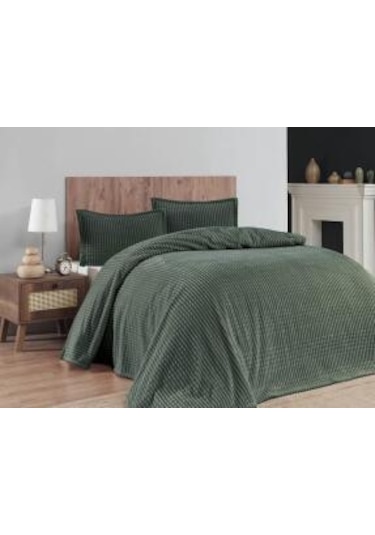 Merinos Modern Line 3 Parça Battaniye Seti Haki Hakı Haki