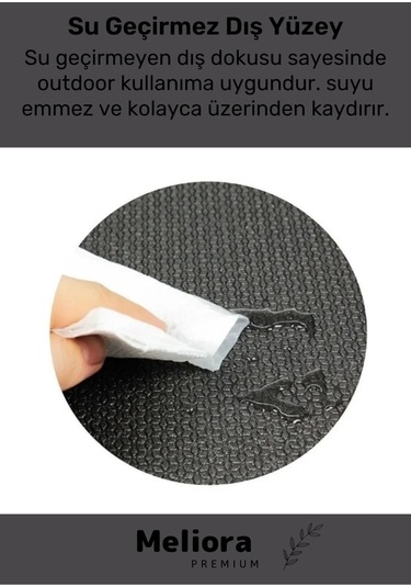 Su Geçirmez Konfor Modeli Taşıma Askılı Çift Taraflı Kamp Zemin Çadır Uyku Matı Siyah Yer Minderi Çok Renkli