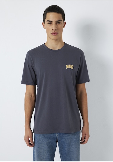 Mavi - Mavi Logo Baskılı Gri Tişört 0611714-70101 Gri