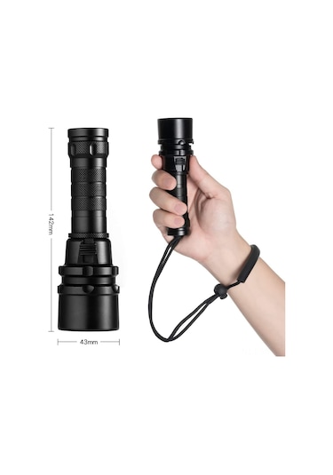 Mufunye Güçlü Led Dalış Feneri - Derin Deniz Aydınlatma, Manyetik Şarj, Uzun Ömürlü Çok Renkli