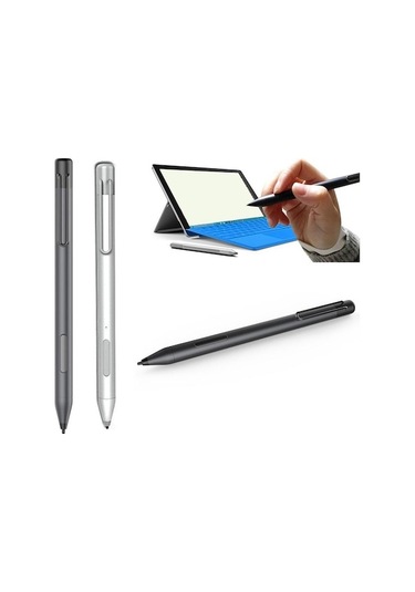 Rogfer Microsoft Surface 3 Pro 3/4/5/6/7/kitap/dizüstü Bilgisayar/go Basınçlı Dokunmatik Kapasitans Kalemi Gümüş İçin