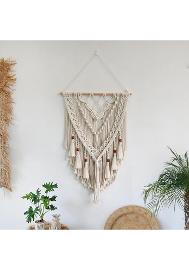Homyl Boncuklu Bohem Goblen Duvar Dekoru Dokuma Yılbaşı