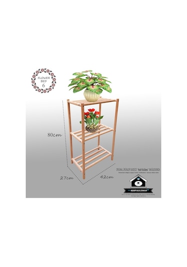 Çiçek Standı 6 - Çiçeklik -Saksılık- Çiçek Rafı -Balkon Düzenleme