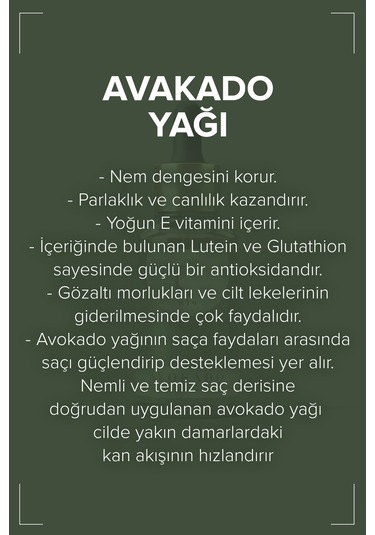 Avokado Yağı %100 Saf Ve Soğuk Sıkım