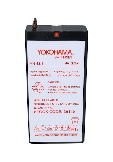 Ayt Yokohama Yh-42.3 4 Volt 2.3 Amper Akü 49x96x22 Mm Yeni Tarihli Taze Akü