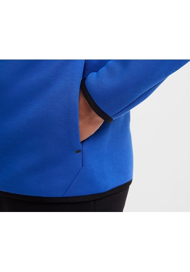 Nike Tech Fleece Windrunner Hoodie Erkek Sweatshirt Yeni Sezon -sportxoutlet Mavi