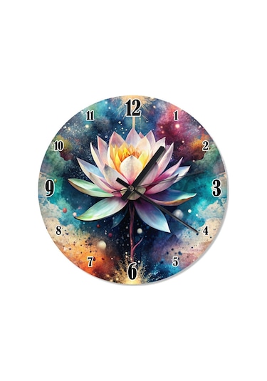 Lotus Çiçeği Dekoratif Duvar Saati