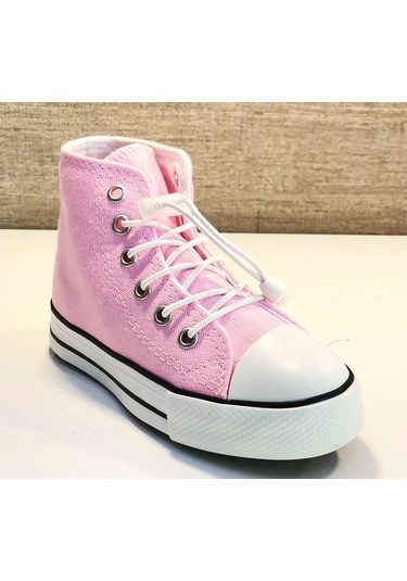 Cool Luıs Uzun Lastik Bağcıklı Keten Ayakkabı Pembe