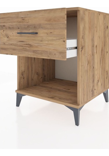 Kronos Komodin Tek Çekmeceli 60x59x80 Çam-çam Çam