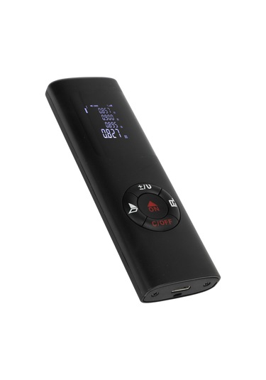 Gajeena 60 Metre Mesafe Ölçer, Usb Şarjlı, Çoklu Birim Desteği, Yüksek Hassasiyetli, Siyah Alüminyum, Geri Işık Ekranlı