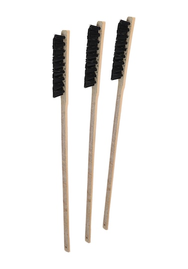 Moveevo Kuş Kafesi Temizleme Fırçası, Uzun Saplı Ahşap, Kolay Kullanim, 3 Adet Paket, Tüm Kafes Boyutları İçin Uygun