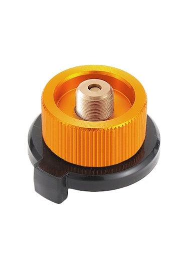 Prestigegoods Outdoors Camping Gas Cylinder Adapter With Oven Connection, Closed Valve, Multi-color Small Yellow, Lightweight Aluminum Alloy, Secure Lock, Universal Fit Çok Renkli