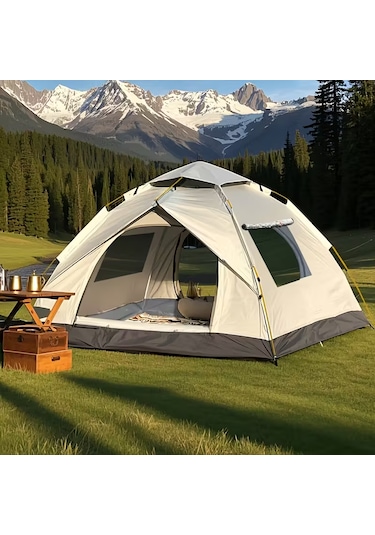 Çift Kişilik Kamp Çadırı Açık Bej