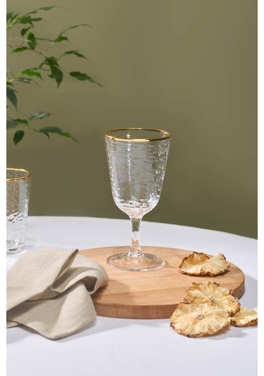 Karaca Akroma Transparent Kadeh 360 Ml Gold