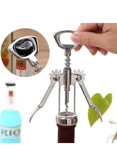 Ambition 1 Adet Paslanmaz Steelwine Tirbuşon Şarap Açacağı Çok A Gümüş