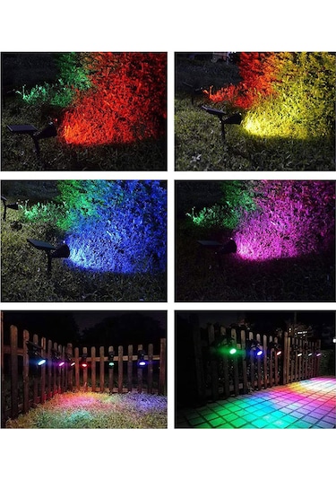 Greentech Güneş Enerjili Renk Değiştiren 7 Ledli Bahçe Aydınlatma / GT-SL04