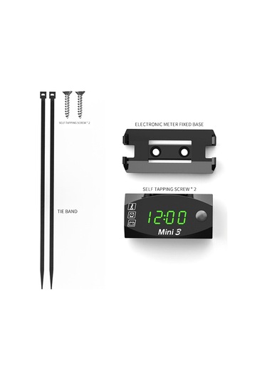 Motosiklet Dc 6 V-30 V 3 1 Dijital Zaman Saati + Termometre K14435-gr