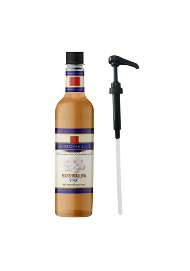 Simonelli Kahve ve Kokteyl Şurubu Marshmallow Aromalı 700 ML + Pompa