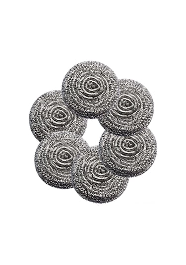 Yaleker 6 Adet Paslanmaz Çelik Temizlik Topu - Tencere, Tava, Izgara Ve Lavabo İçin Dayanıklı Fırça Diğer