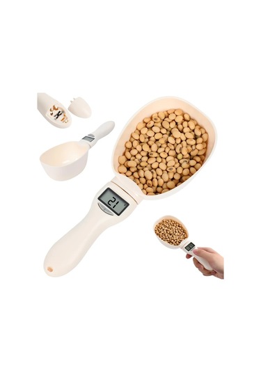 Elmpaly Beyaz Dijital Mutfak Terazisi Hassas 0 1g 800g Tare Ölçüm Kaşığı Lcd Ekran