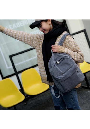 Zyzqstore Yeni Moda Kadın Kadife Sırt Çantası, Kolej Kullanımı, Çok Renkli Seçenekler Çok Renkli