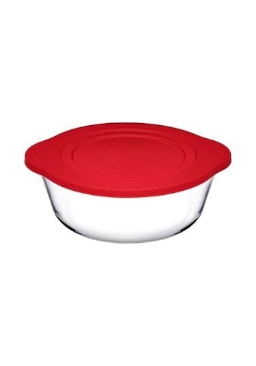 Paşabahçe Kırmızı Kapaklı Borcam Seti 4'lü Kare Ve Yuvarlak Borcam 59034 - 59001 - 59123 - 59133