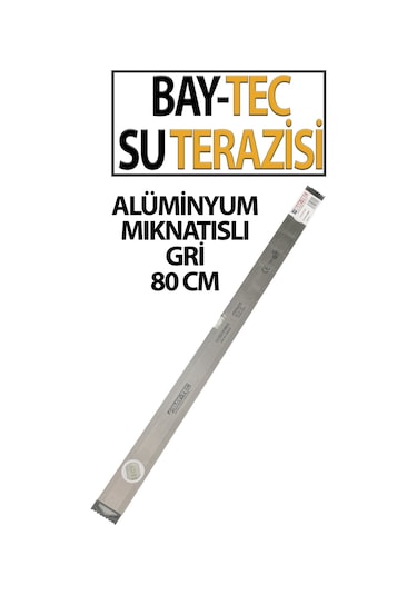 Gri Mıknatıslı Su Terazisi 80 Cm