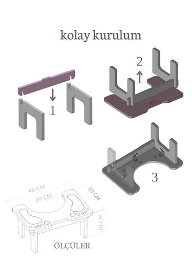 Klozet Çömelme Ayak Taburesi, Wc Basamak, Wc Tuvalet Taburesi, Kl