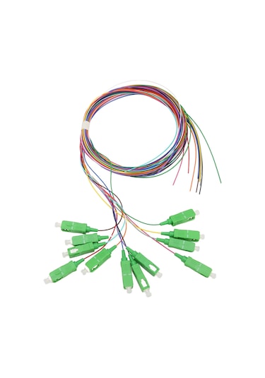 Fosenze 1.5 Metre 12 Iplikli Sc/apc Tek Modlu Fiber Optik Pigtail, Renk Kodlu Seramik Enstrüman, Fiber Optik Ağ Ve İletişim Sistemleri İçin熔接用