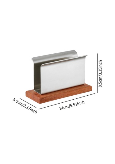 Homyl Peçetelik Paslanmaz Çelik Kağıt Tutucu Tezgah Yemek Gümüş