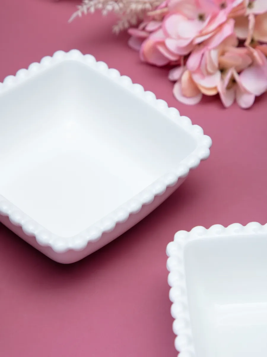 Lefard Pearl 400 Ml Porselen 2'li Salata Kasesi Seti 250621474 Beyaz