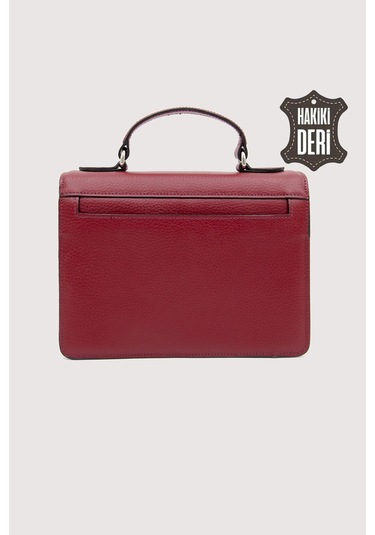Hakiki Deri Kadın El Çantası Kırmızı Smr9022 Kırmızı