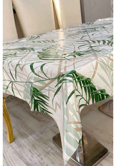 Rona Home Pvc Kaymaz Elyaf Tabanlı Silinebilir Masa Örtüsü Su Geçirmez Muşamba Sofra Bezi Tüm Çeşitler Yeşil