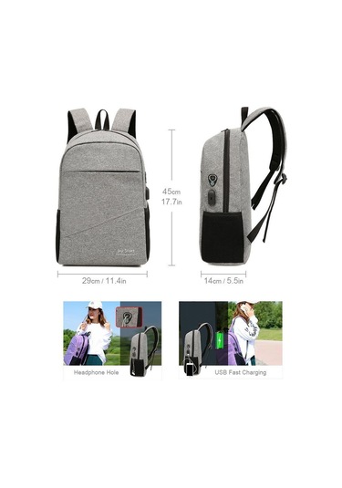 Usb Şarj Bağlantı Noktalı Ve Kulaklık Arayüzlü Seyahat Ve Bilgisayar Sırt Çantası 1 Veri Hattı Dahil, 45 29 14cm Çok Renkli